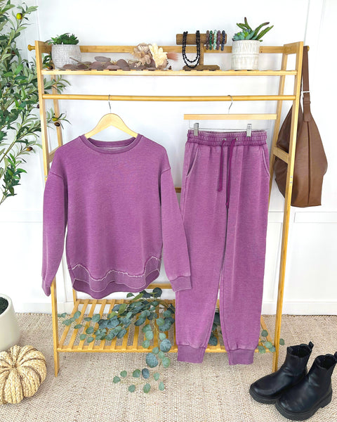 IN STOCK Vintage Wash Pullover - Purple