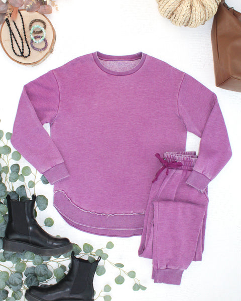 IN STOCK Vintage Wash Pullover - Purple