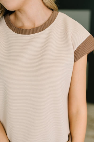 Your Place Or Mine Contrast Detail Midi Dress