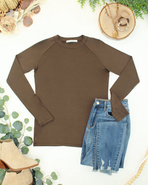 IN STOCK Blair Long Sleeve Top - Brown