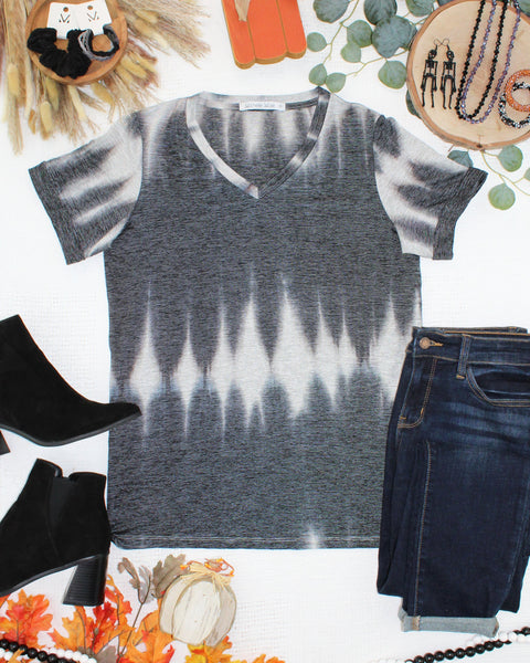 IN STOCK Sophie Top - Ombre Micro Stripes Midnight and White FINAL SALE