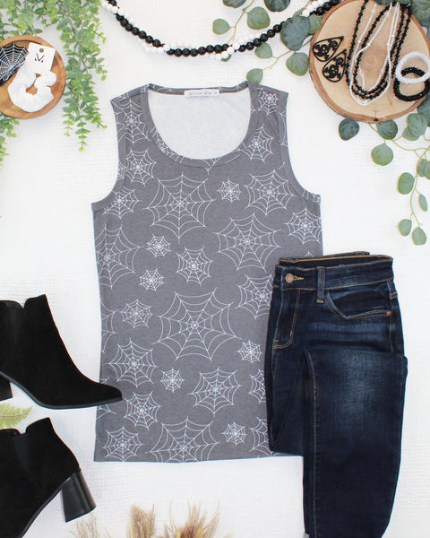 IN STOCK Ava Tank - Faded Black Webs FINAL SALE