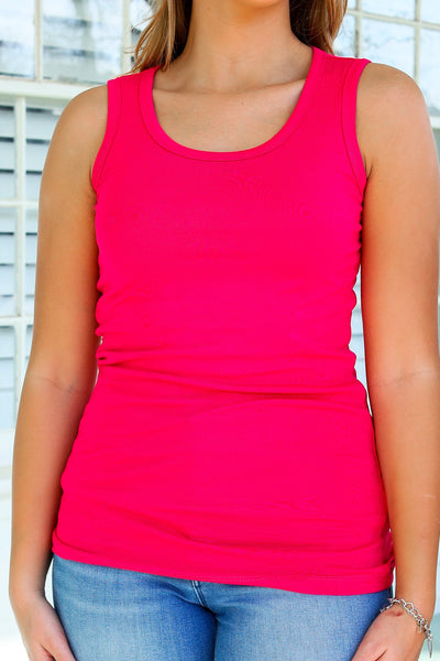 IN STOCK Ava Tank - Hot Pink